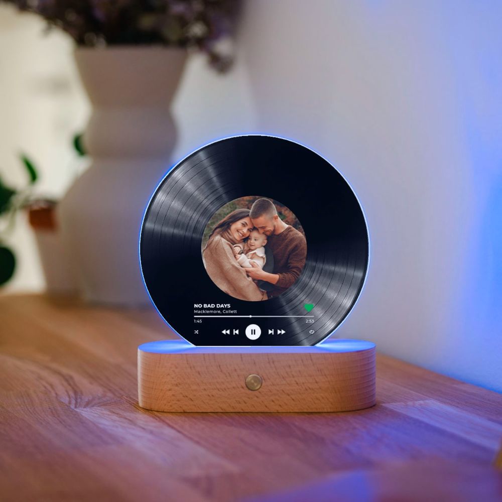 Gepersonaliseerde LED-lamp LP Plaat