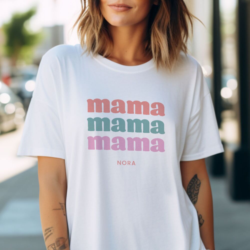 Gepersonaliseerd t-shirt met 3 regels