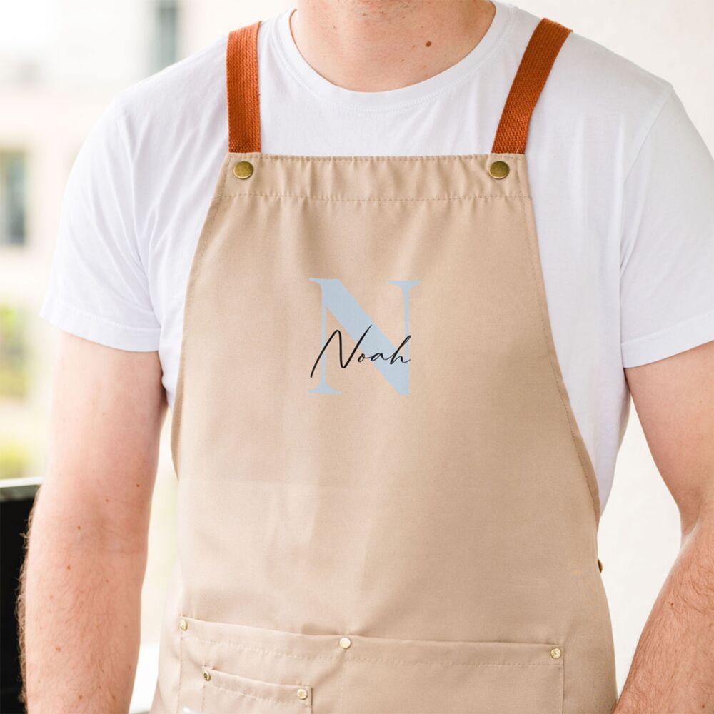 Gepersonaliseerd schort met monogram