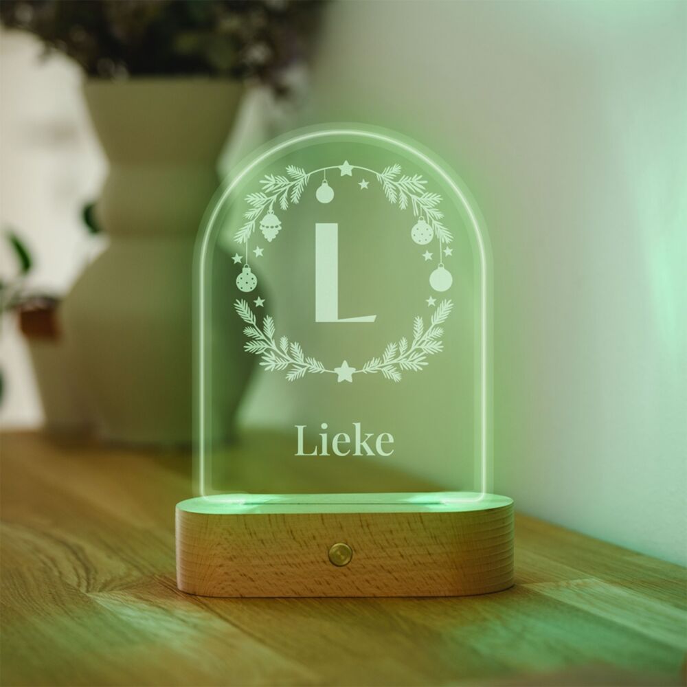 Gepersonaliseerde LED lamp met monogram