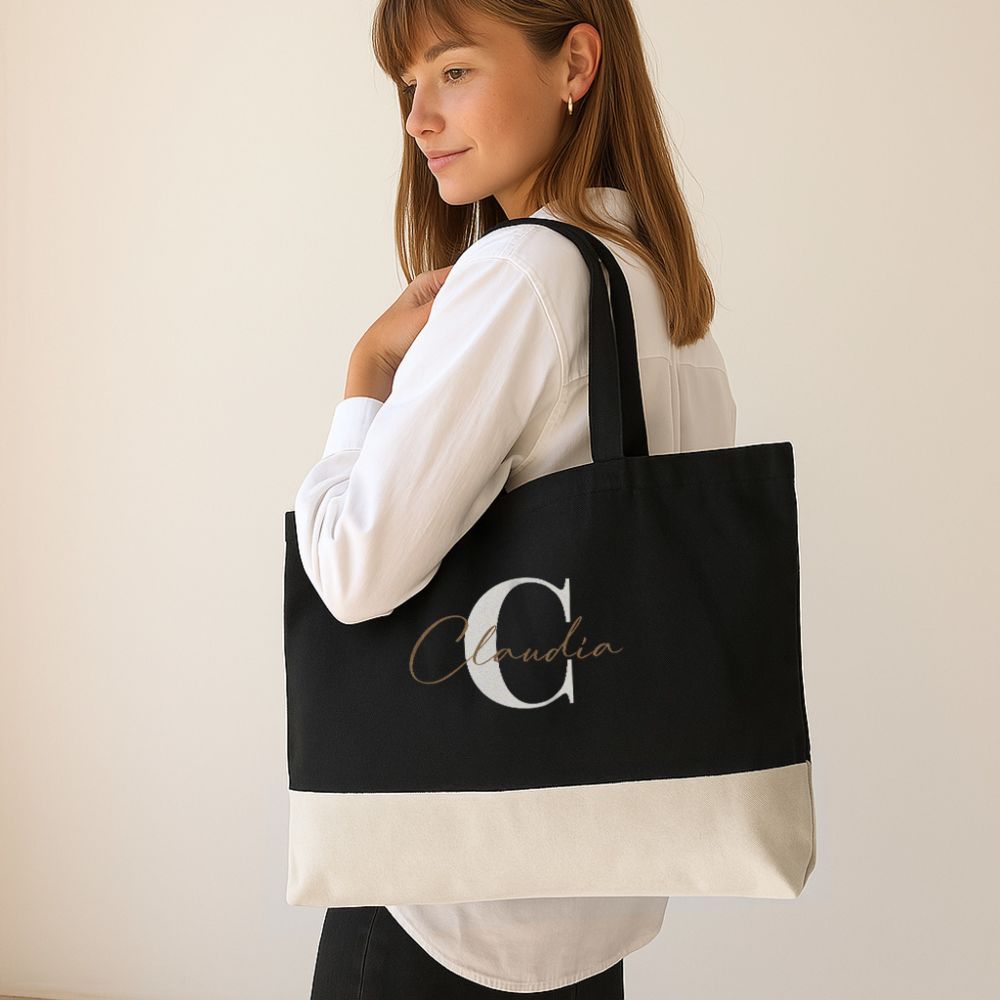 Personalisierbare Tasche mit Monogramm Personalisierbare Tasche mit Monogramm