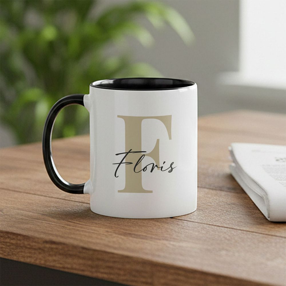 Gepersonaliseerde mok met monogram