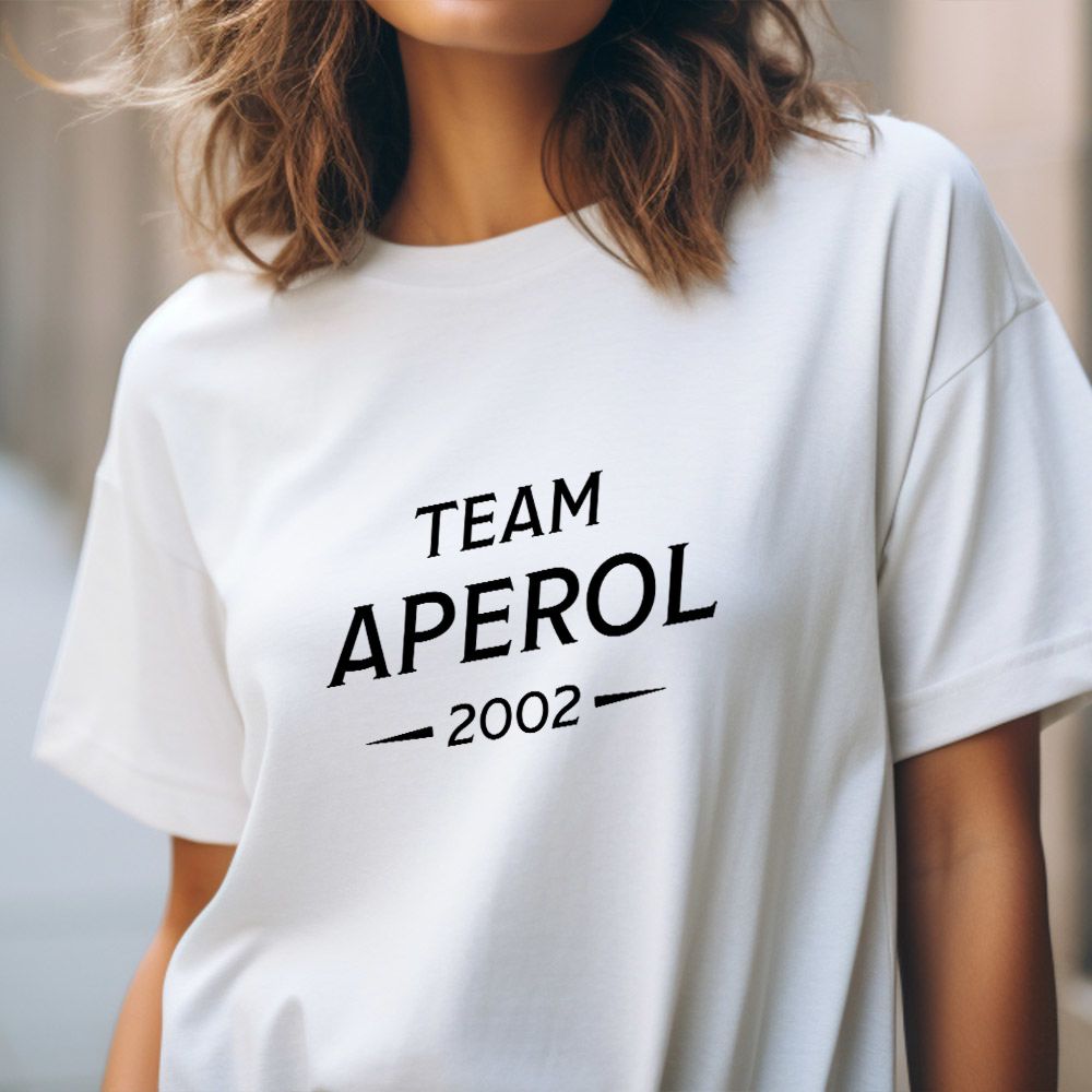 Gepersonaliseerd aperol t-shirt met jaartal