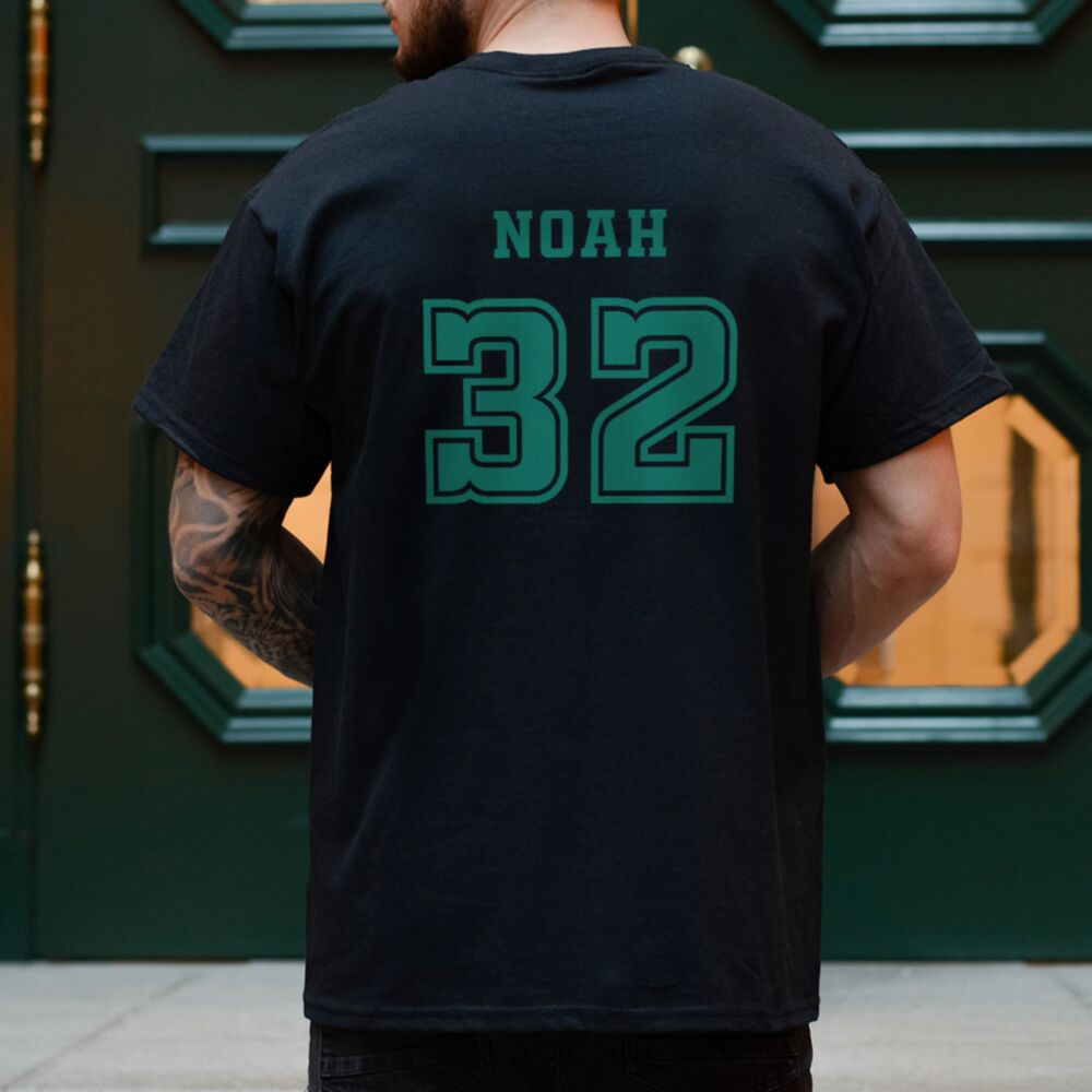 Gepersonaliseerd t-shirt met nummer en naam