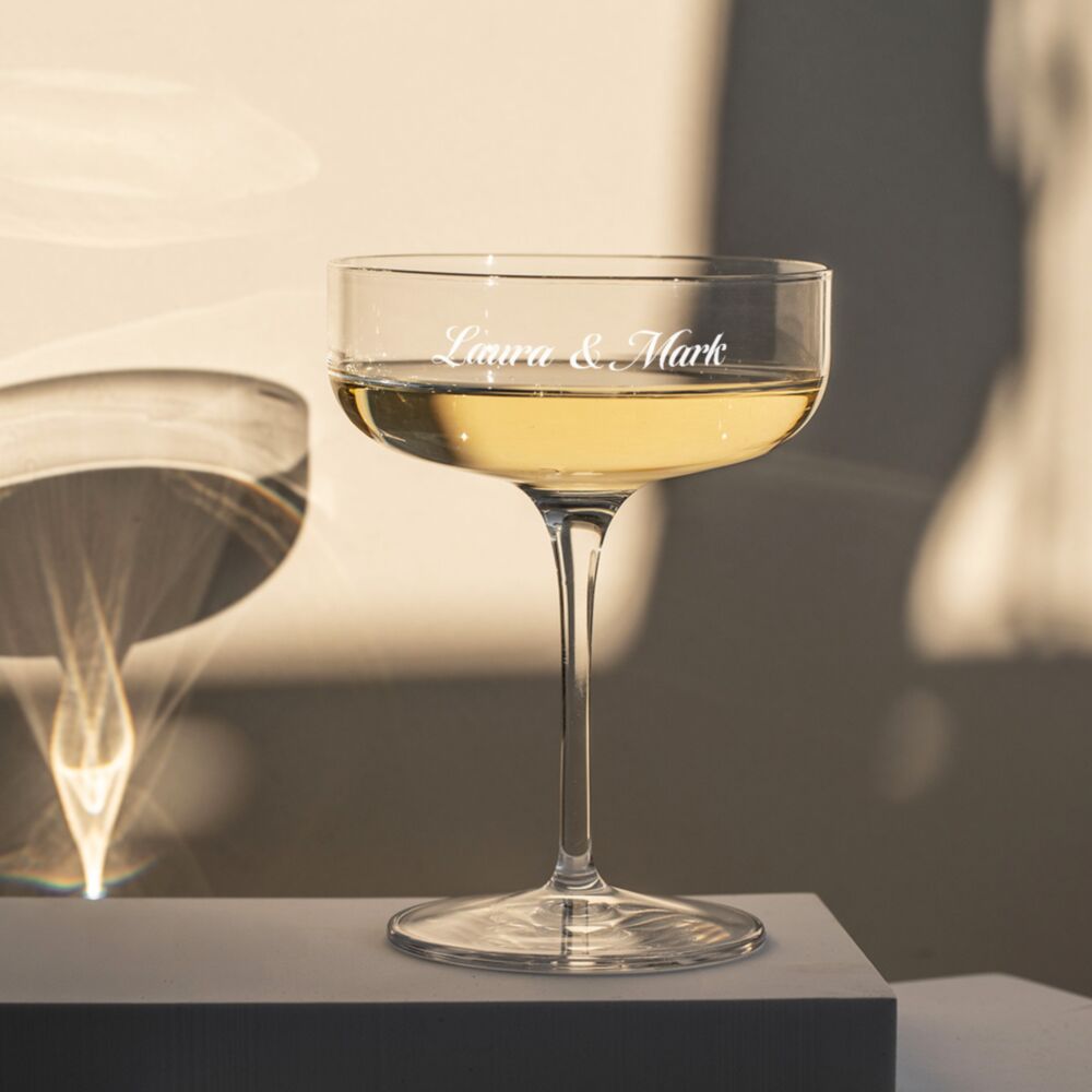 Gepersonaliseerd Champagneglas met Gravure – Verlovingsgeschenk