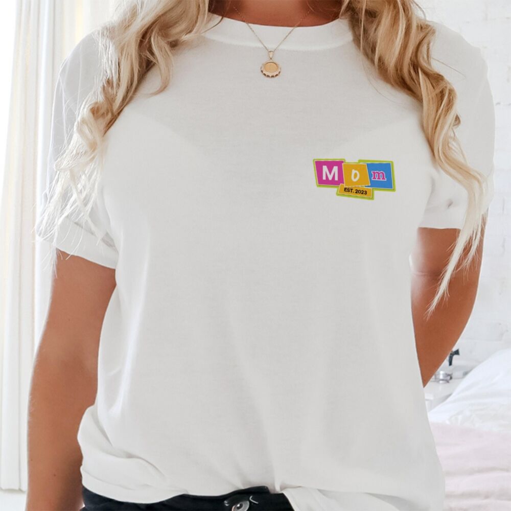Gepersonaliseerd Mama T-Shirt met Memphis Design
