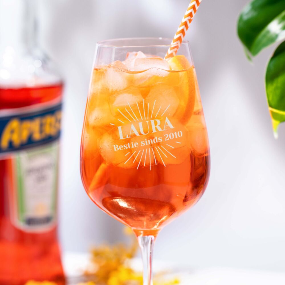 Personalisiertes Bestie-Aperol-Glas für deine beste Freundin