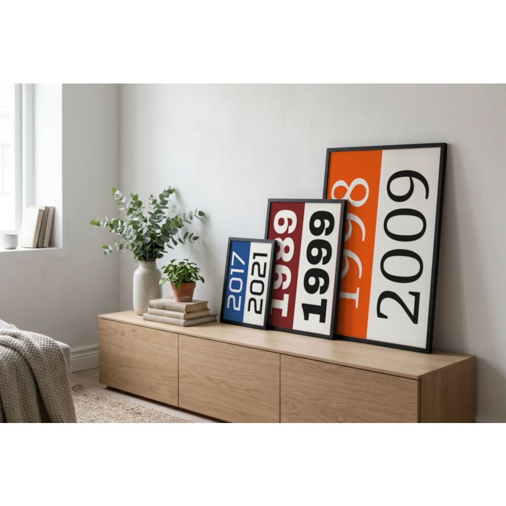 Gepersonaliseerde Poster met Twee Jahreszahlen