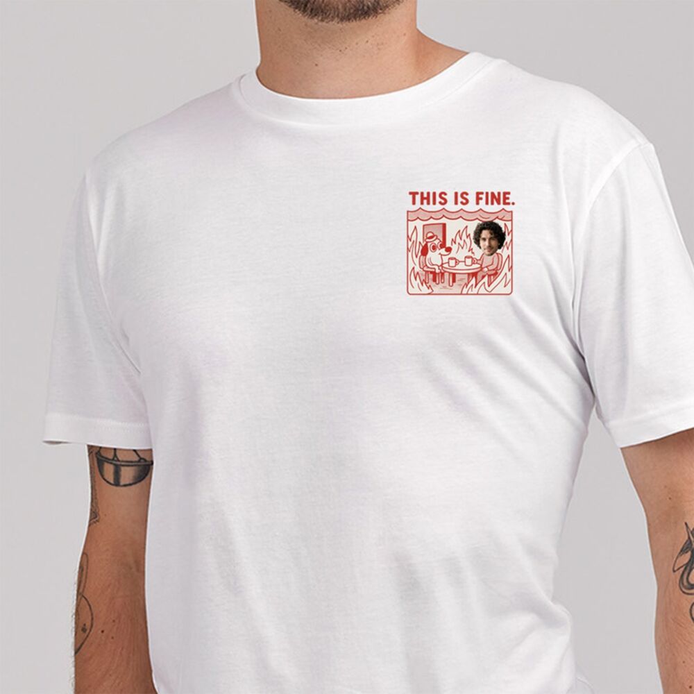 T-shirt bedrukken met foto This Is Fine Meme