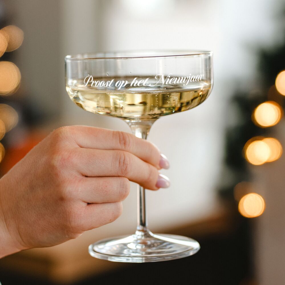 Personaliseerbare Champagneglas met Gravure - Silvester