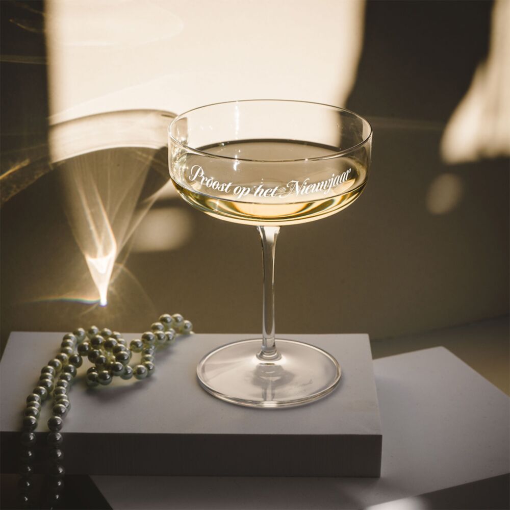 Personalisierbare Silvester-Champagnerschale „Prost Neujahr