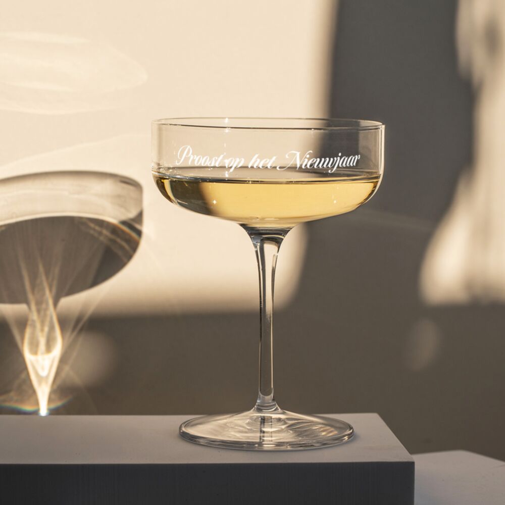 Personaliseerbare Champagneglas met Gravure - Silvester