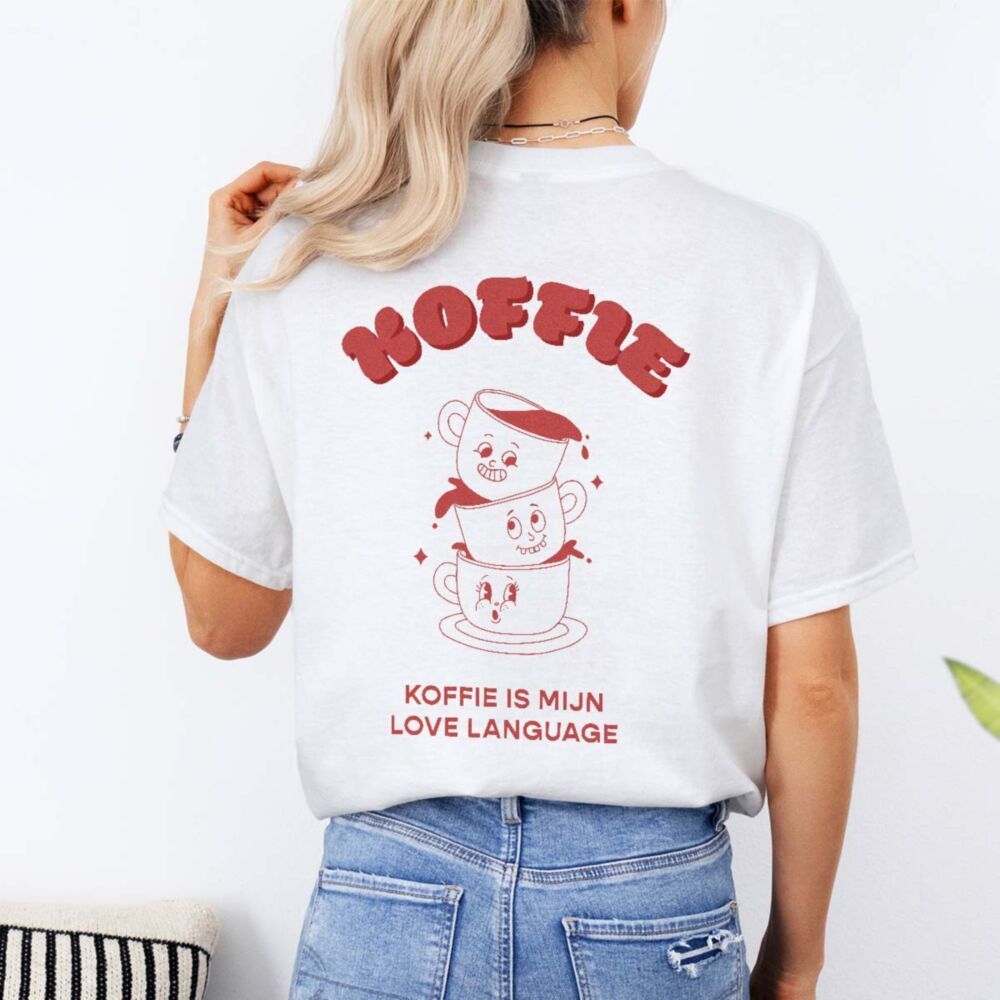 Gepersonaliseerd t-shirt met retro illustraties