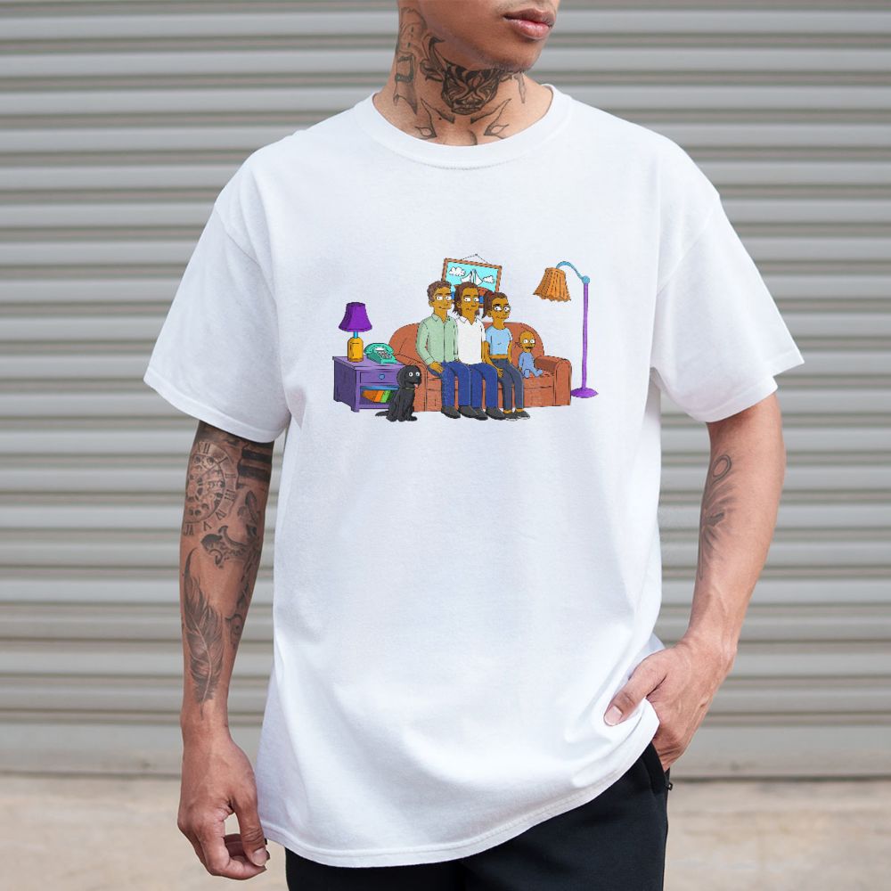 Gepersonaliseerd t-shirt illustratie cartoon familie