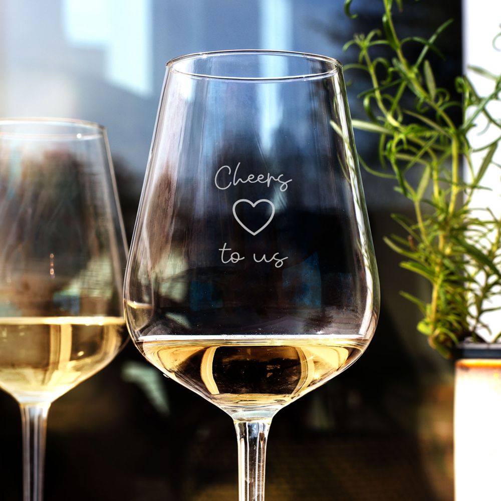 Gepersonaliseerd glas met naam en symbool
