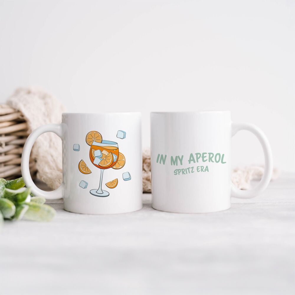 Gepersonaliseerde aperol mok met tekst
