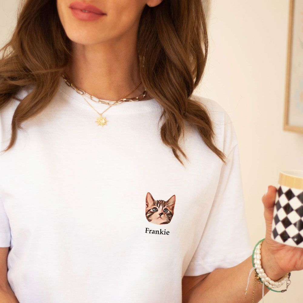 Gepersonaliseerd t-shirt met jouw huisdier als comic