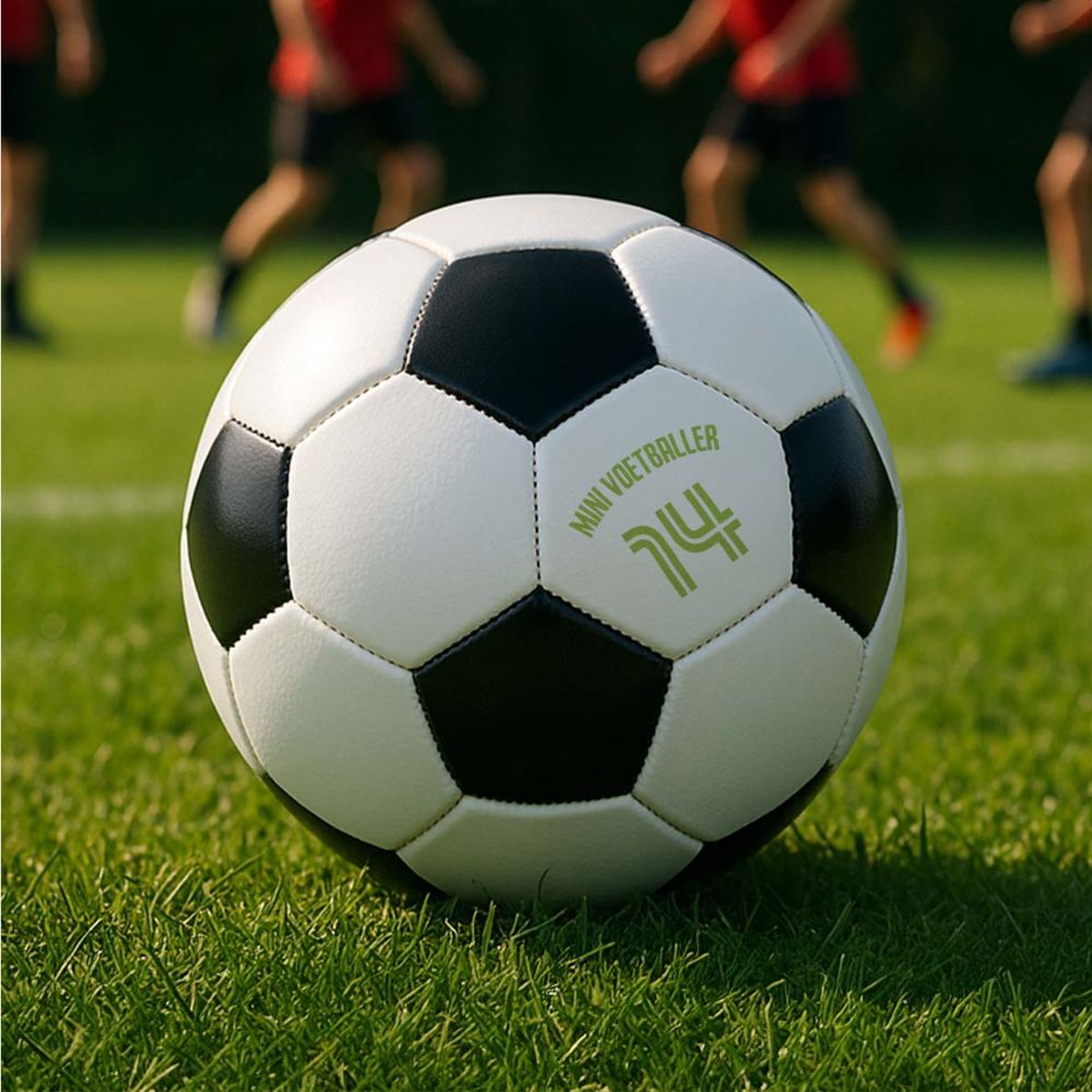Gepersonaliseerde voetbal met tekst en nummer