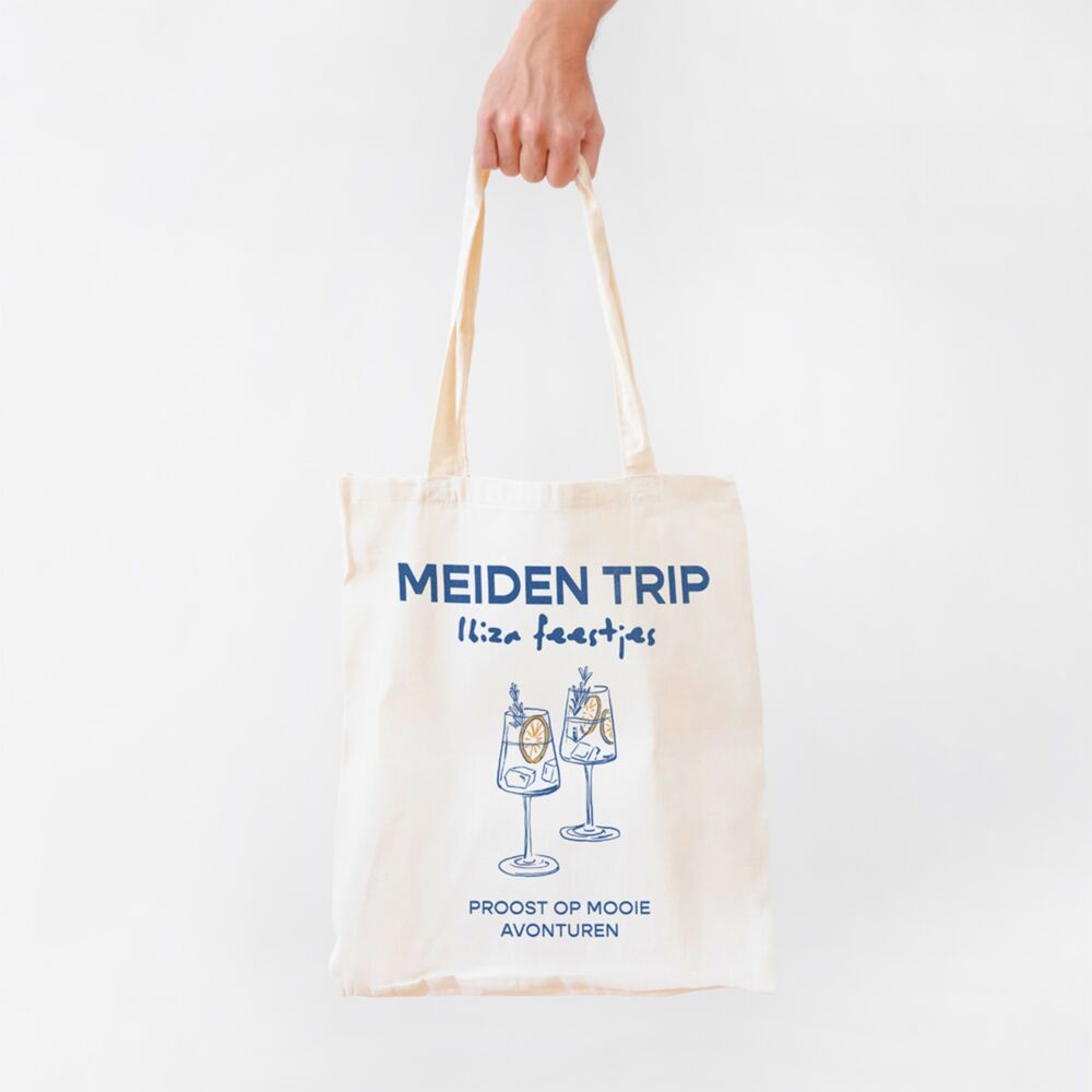 Gepersonaliseerde tote bag met illustratie