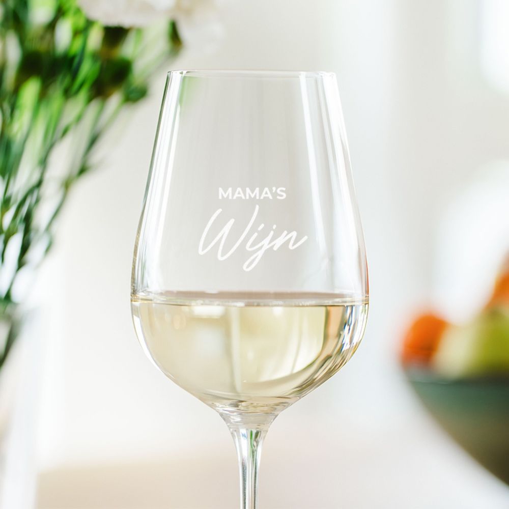 Wijnglas met Tekst