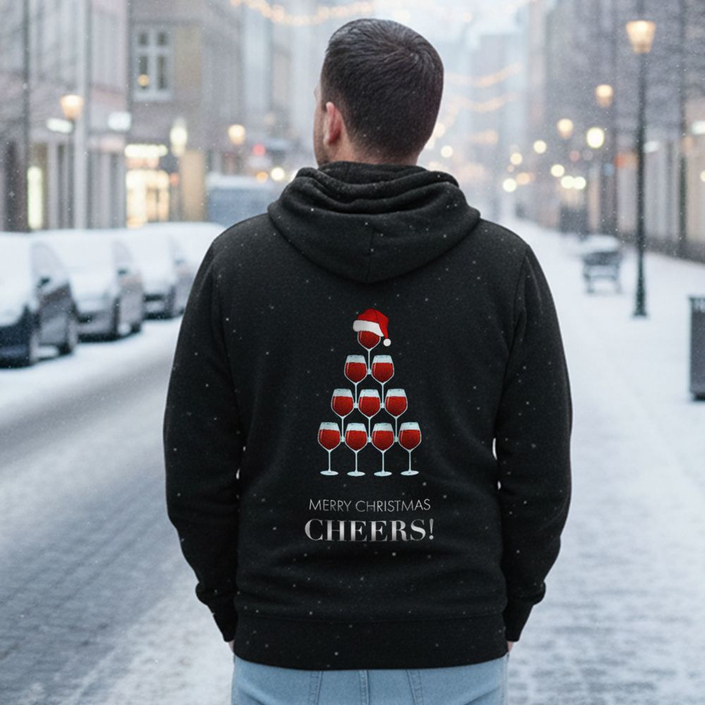 Gepersonaliseerde wijn kerst hoodie