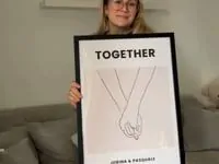 Gepersonaliseerde poster met symbool en tekst