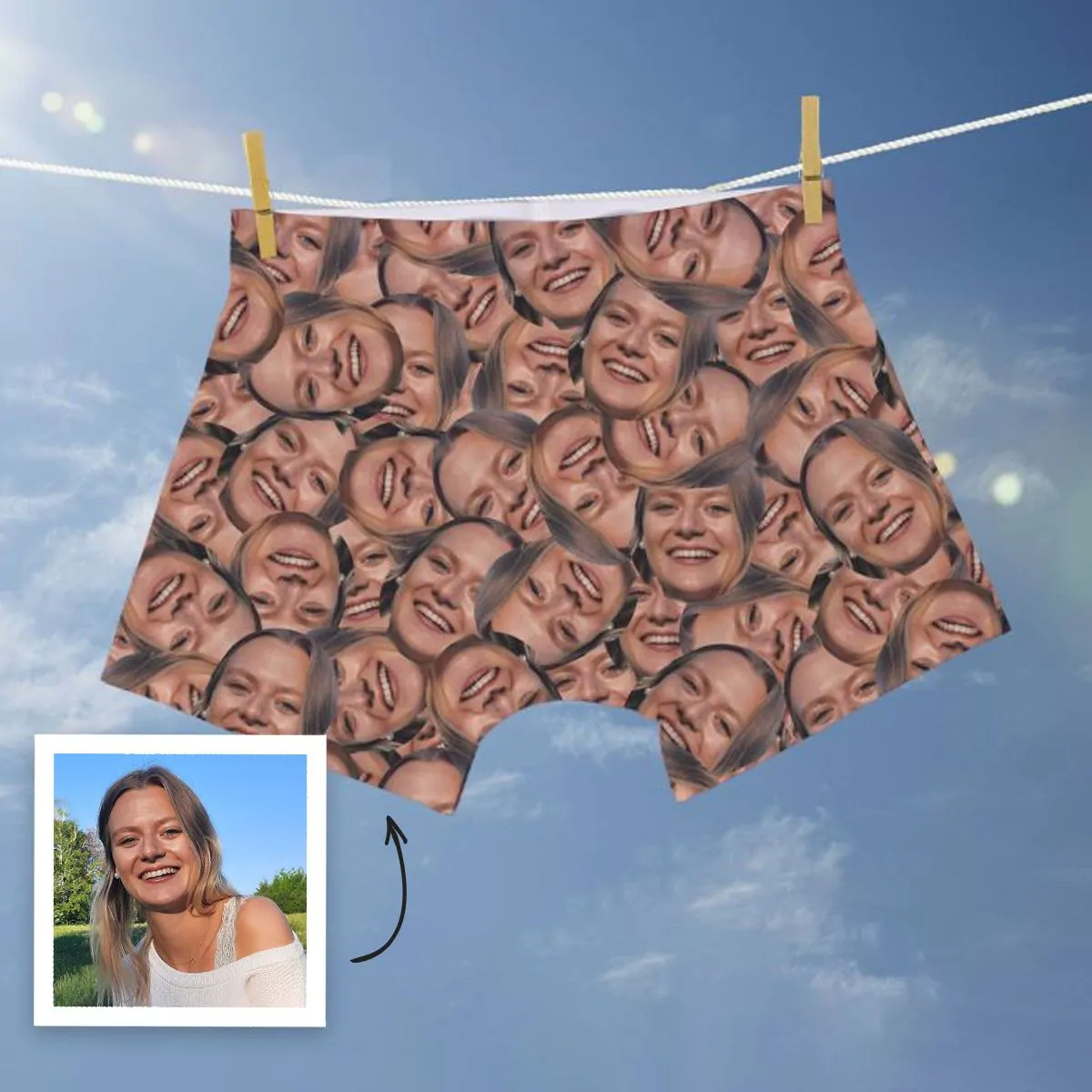 Boxershort met gezicht