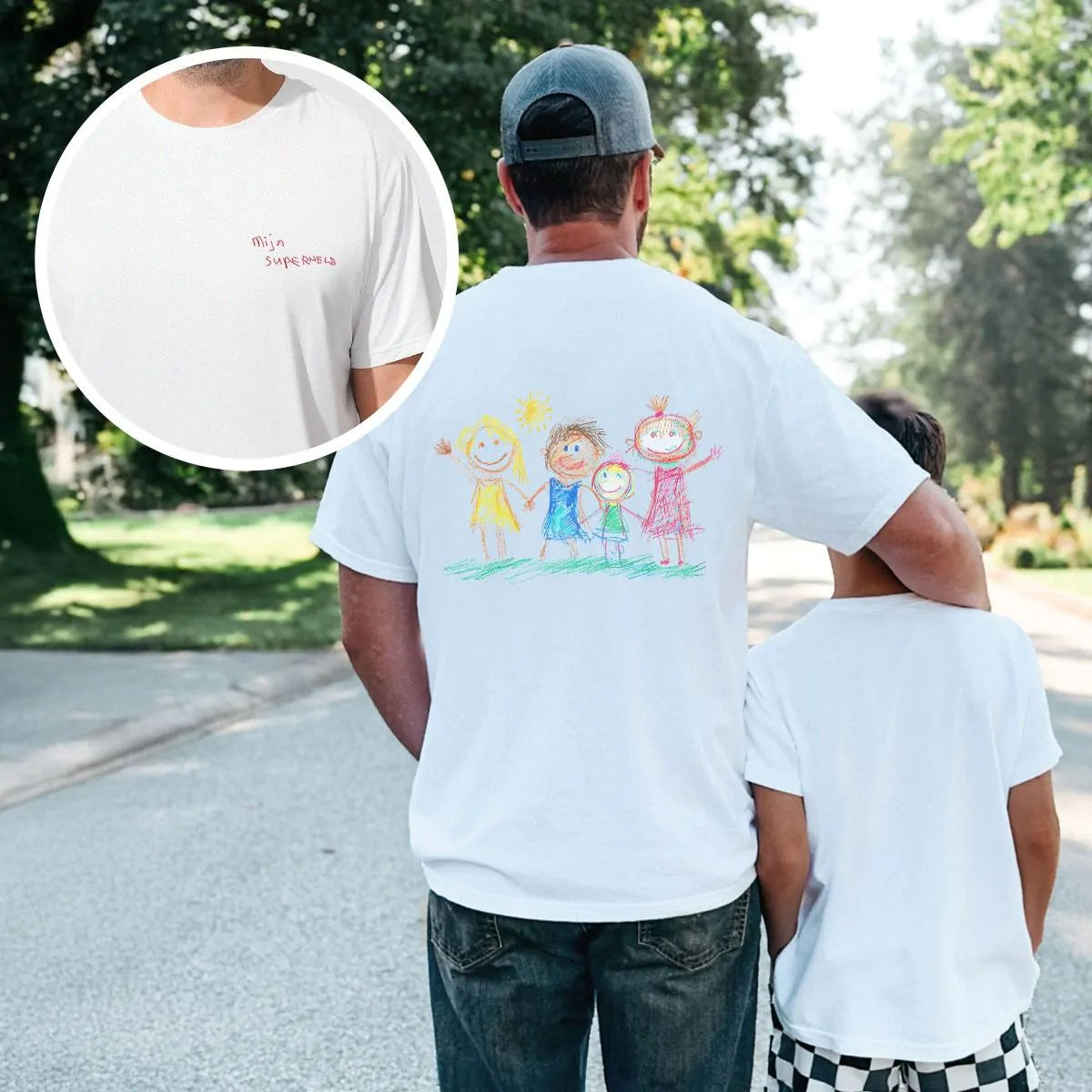 Gepersonaliseerd T-shirt met eigen tekening