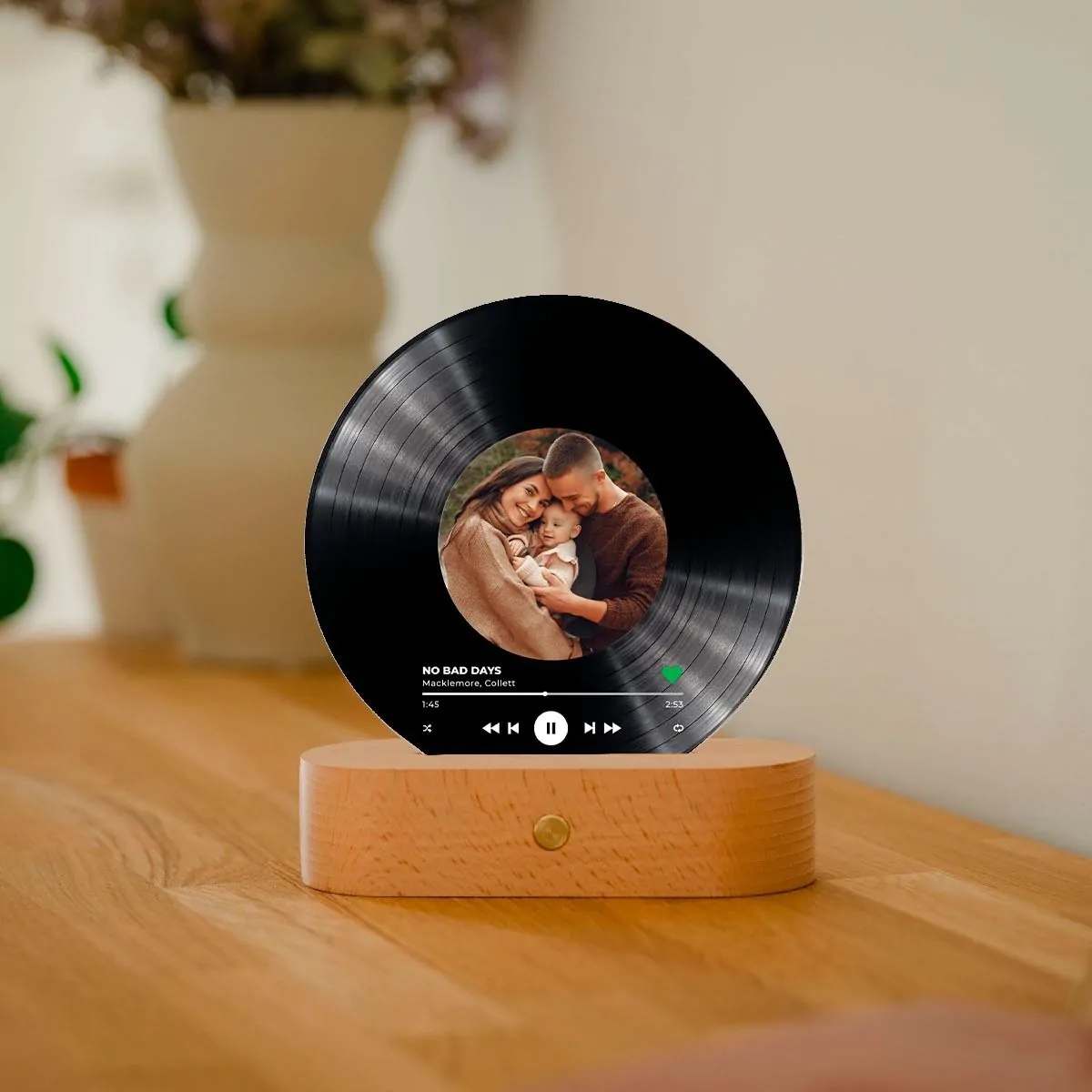 Gepersonaliseerde LED-lamp in LP stijl
