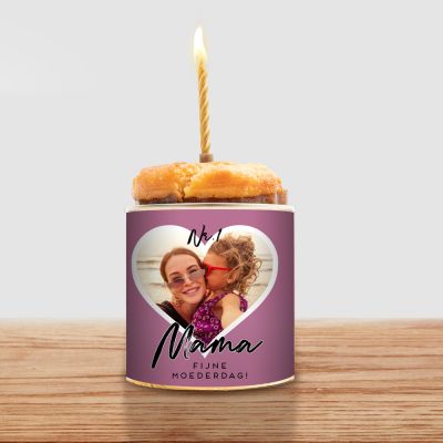 Cancake met hartje en tekst