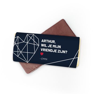 Personaliseerbare chocolade met tekst Personaliseerbare chocolade met tekst