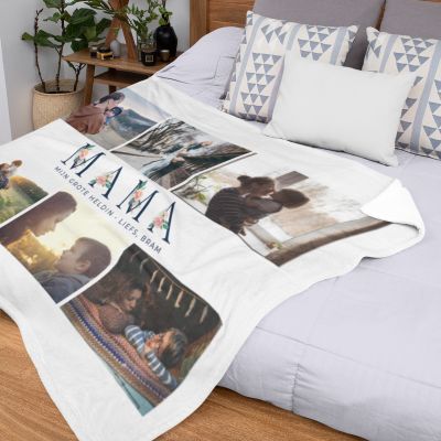 Mama Deken met 6 Foto's en Tekst Mama Deken met 6 Foto's en Tekst