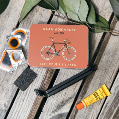 Gepersonaliseerde Bandenplakset Fiets met Tekst