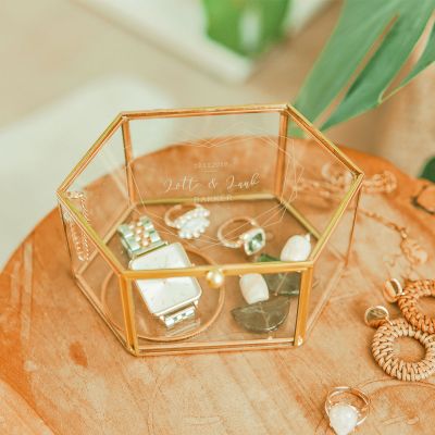 Romantisch cadeau Glazen Box voor Bruiloft