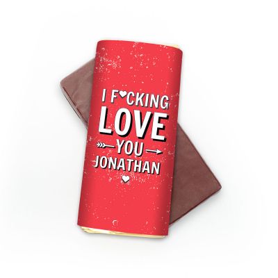 Personaliseerbare chocolade – I f*cking love you Personaliseerbare chocolade – I f*cking love you