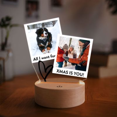 Gepersonaliseerd cadeau LED lamp in Polaroid Design
