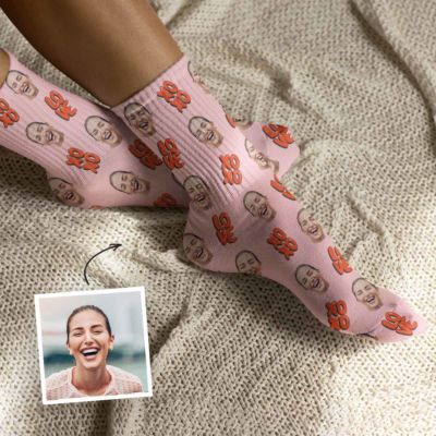 Gepersonaliseerde sokken met gezicht en verschillende designs