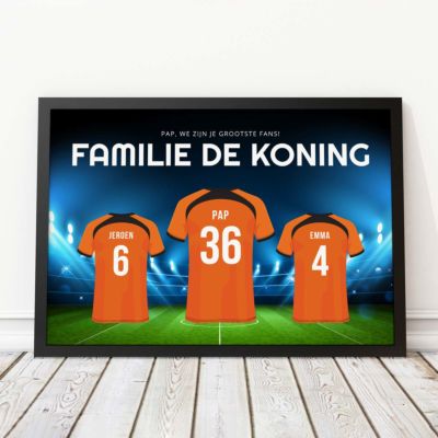 Voetbalshirt Familie Poster Gepersonaliseerd