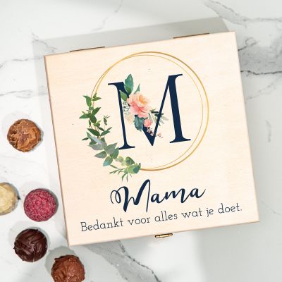 Pralinedoos met Monogram en Tekst Pralinedoos met Monogram en Tekst