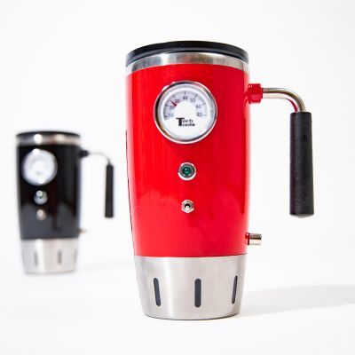 Verwarmde retro drinkbeker met thermometer Verwarmde retro drinkbeker met thermometer
