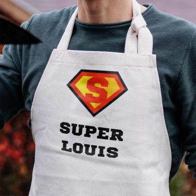 Gepersonaliseerde superhelden keukenschort
