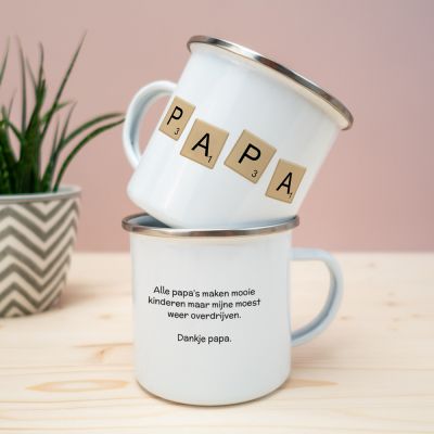 Personaliseerbare metalen mok Scrabble Personaliseerbare metalen mok Scrabble