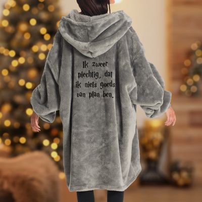 Gepersonaliseerde Hoodie Deken met Tekst Gepersonaliseerde Hoodie Deken met Tekst