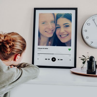Gepersonaliseerde Poster met Foto en Songtitel Gepersonaliseerde Poster met Foto en Songtitel