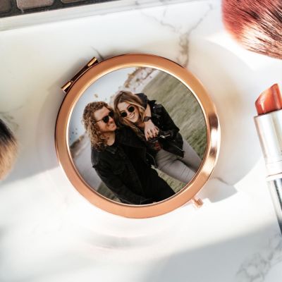 Personaliseerbare zakspiegel met foto Personaliseerbare zakspiegel met foto