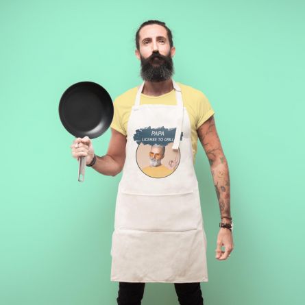 Personaliseerbaar keuken schort met kleur