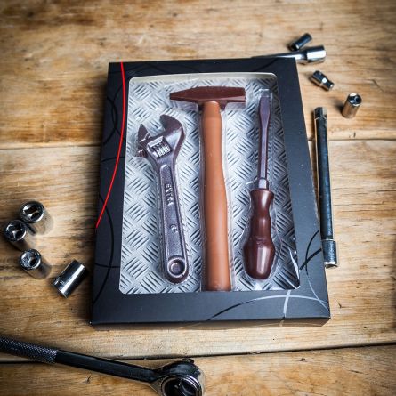 Gereedschap uit chocolade