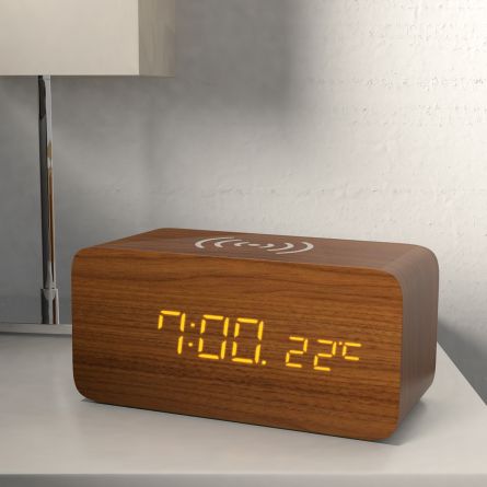 Draadloos oplaadstation met wekker