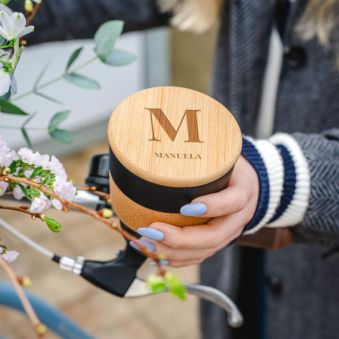 Gepersonaliseerde koffie beker met monogram