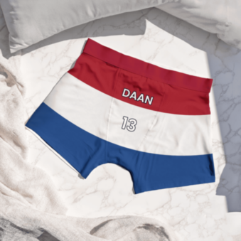 Boxershorts met foto en landsvlag